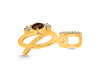 Smoky & White Topaz Alphabet Q Pendant SMY-RDA-95.