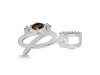 Smoky & White Topaz Alphabet Q Pendant SMY-RDA-95.