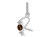 Smoky & White Topaz Alphabet R Pendant SMY-RDA-96.