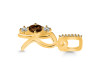 Smoky & White Topaz Alphabet R Pendant SMY-RDA-96.