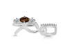 Smoky & White Topaz Alphabet R Pendant SMY-RDA-96.