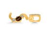 Smoky & White Topaz Alphabet S Pendant SMY-RDA-97.