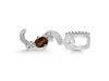 Smoky & White Topaz Alphabet S Pendant SMY-RDA-97.