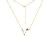Pisces Zodiac Star Constellation Smoky & White Topaz Necklace SMY-RDN-387.