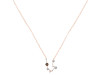 Aquarius Zodiac Star Constellation Smoky & White Topaz Necklace SMY-RDN-487.