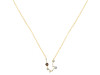 Aquarius Zodiac Star Constellation Smoky & White Topaz Necklace SMY-RDN-487.