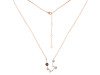 Aquarius Zodiac Star Constellation Smoky & White Topaz Necklace SMY-RDN-487.