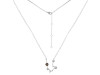 Aquarius Zodiac Star Constellation Smoky & White Topaz Necklace SMY-RDN-487.