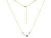 Aries Zodiac Star Constellation Smoky & White Topaz Necklace SMY-RDN-488.