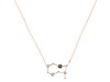 Gemini Zodiac Star Constellation Smoky & White Topaz Necklace SMY-RDN-490.