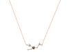 Taurus Zodiac Star Constellation Smoky & White Topaz Necklace SMY-RDN-492.