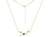 Taurus Zodiac Star Constellation Smoky & White Topaz Necklace SMY-RDN-492.