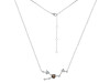 Taurus Zodiac Star Constellation Smoky & White Topaz Necklace SMY-RDN-492.