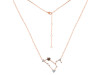 Leo Zodiac Star Constellation Smoky & White Topaz Necklace SMY-RDN-493.