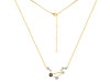 Libra Zodiac Star Constellation Smoky & White Topaz Necklace SMY-RDN-494.