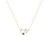 Scorpio Zodiac Star Constellation Smoky & White Topaz Necklace SMY-RDN-495.