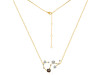 Scorpio Zodiac Star Constellation Smoky & White Topaz Necklace SMY-RDN-495.