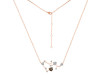 Sagittarius Zodiac Star Constellation Smoky & White Topaz Necklace SMY-RDN-496.