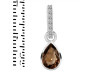 Smoky & White Topaz Pendant SMY-RDP-779-CZ-LOOP.