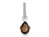 Smoky & White Topaz Pendant SMY-RDP-779-CZ-LOOP.
