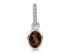 Smoky & White Topaz Pendant SMY-RDP-780-CZ-LOOP.