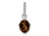 Smoky & White Topaz Pendant SMY-RDP-792-CZ-LOOP.