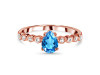 Swiss Blue Topaz & White Topaz Ring SBTZ-RR-419D.