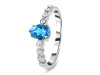 Swiss Blue Topaz & White Topaz Ring SBTZ-RR-419D.