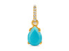 Turquoise & White Topaz Pendant TRQ-RP-76.