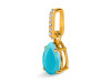 Turquoise & White Topaz Pendant TRQ-RP-76.
