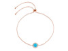 Turquoise & White Topaz Bracelet With Adjustable Camera Lock TRQ-RDB-65.