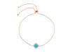 Turquoise & White Topaz Bracelet With Adjustable Camera Lock TRQ-RDB-66.