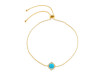 Turquoise & White Topaz Bracelet With Adjustable Camera Lock TRQ-RDB-66.
