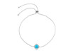 Turquoise & White Topaz Bracelet With Adjustable Camera Lock TRQ-RDB-66.
