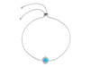 Turquoise & White Topaz Bracelet With Adjustable Camera Lock TRQ-RDB-67.