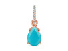 Turquoise & White Topaz Pendant TRQ-RP-76.