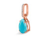 Turquoise & White Topaz Pendant TRQ-RP-76.