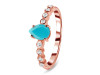 Turquoise & White Topaz Ring TRQ-RR-419D.