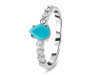 Turquoise & White Topaz Ring TRQ-RR-419D.
