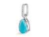Turquoise & White Topaz Pendant TRQ-RP-76.