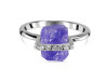 Tanzanite Raw Crystal & White Topaz Ring TZN-RR-381.