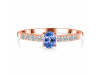 Tanzanite & White Topaz Ring TZN-RDR-2538.