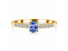 Tanzanite & White Topaz Ring TZN-RDR-2538.
