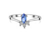 Tanzanite & White Topaz Ring TZN-RDR-2590.