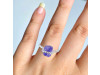 Tanzanite Raw Crystal & White Topaz Ring TZN-RR-381.