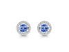 Tanzanite & White Topaz Earring TZN-RDE-985.