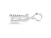 Cubic Zirconia Alphabet B Pendant CUZ-RDA-158.