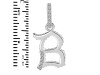 Cubic Zirconia Alphabet B Pendant CUZ-RDA-184.