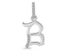 Cubic Zirconia Alphabet B Pendant CUZ-RDA-184.