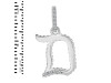 Cubic Zirconia Alphabet D Pendant CUZ-RDA-186.